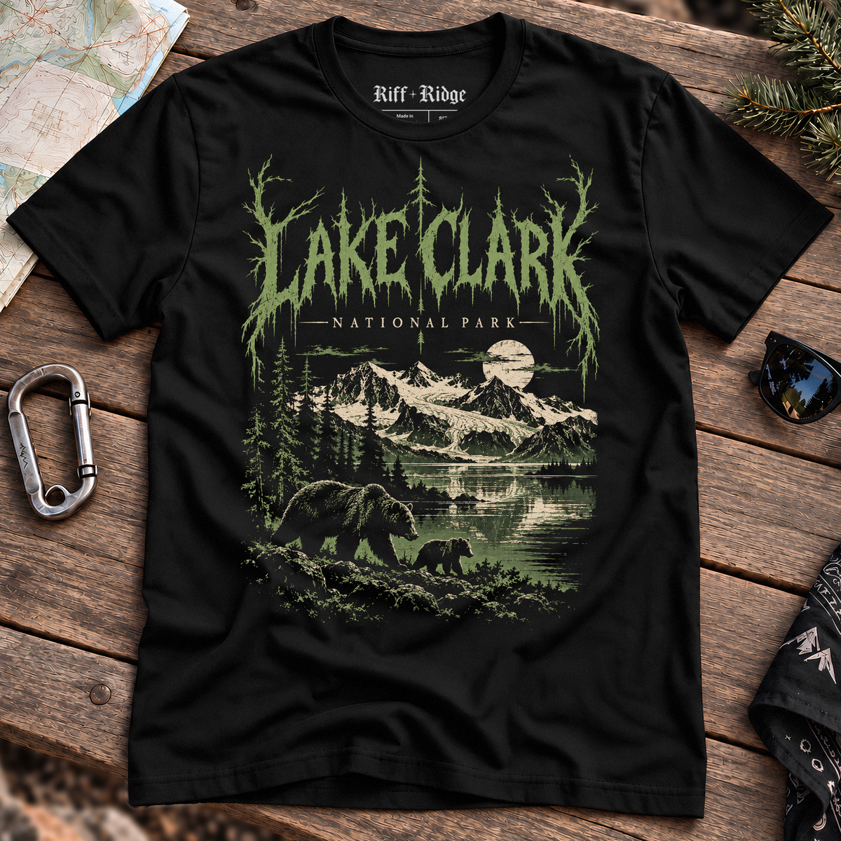 The Lake Clark Grizzlyfell Tee