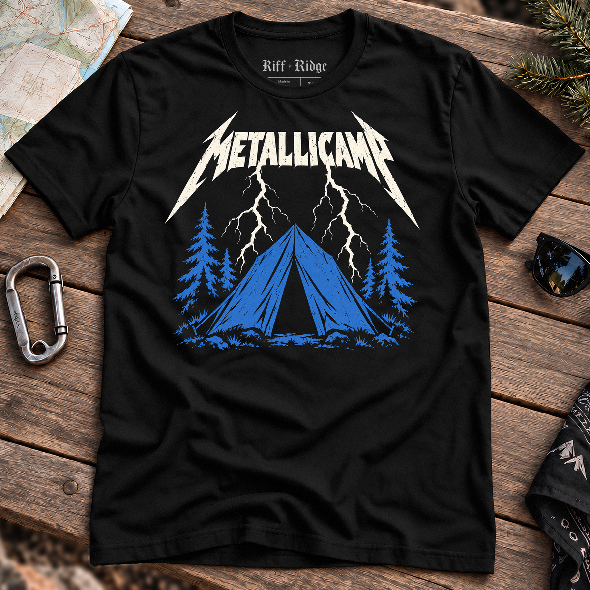 Metallicamp Tee, product mockup