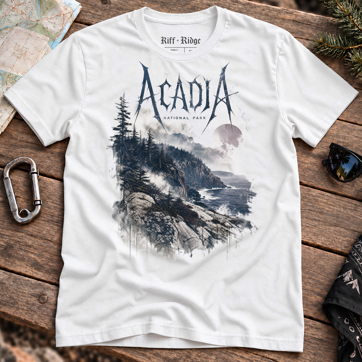 Acadia Mooncliff Tee, product mockup