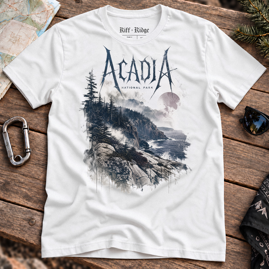 Acadia Mooncliff Tee, product mockup