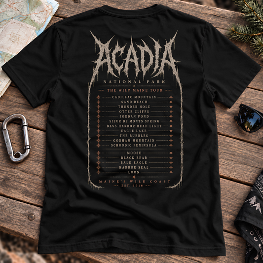Acadia World Tour Tee, back view