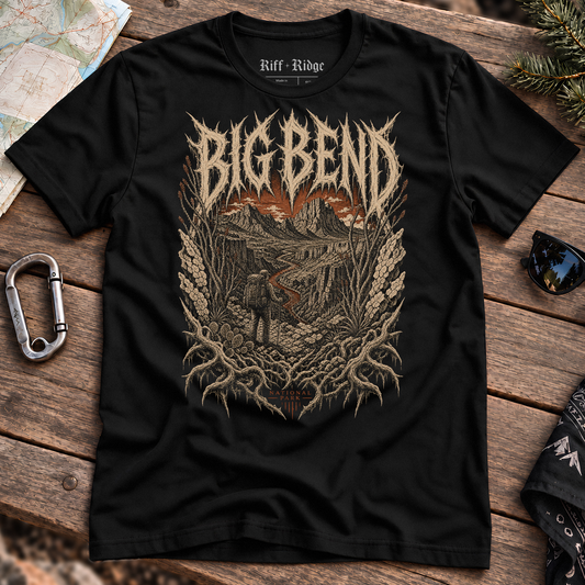 Big Bend Red Divide Tee, product mockup