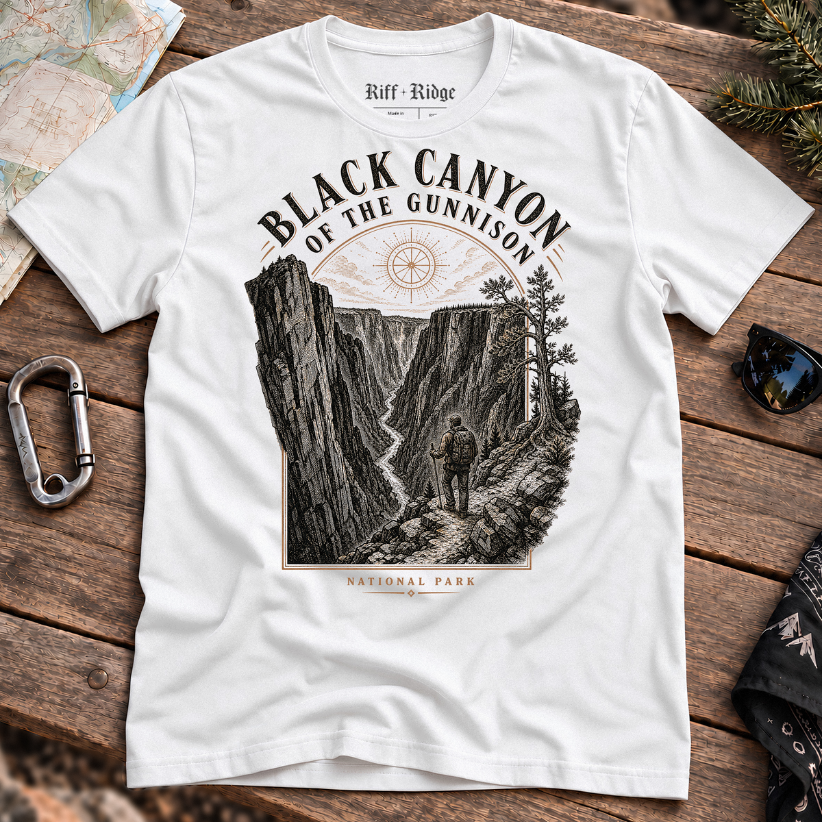 Black Canyon Overfall Tee, product mockup