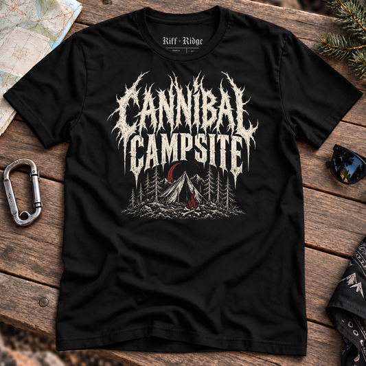 Cannibal Campsite Tee, product mockup