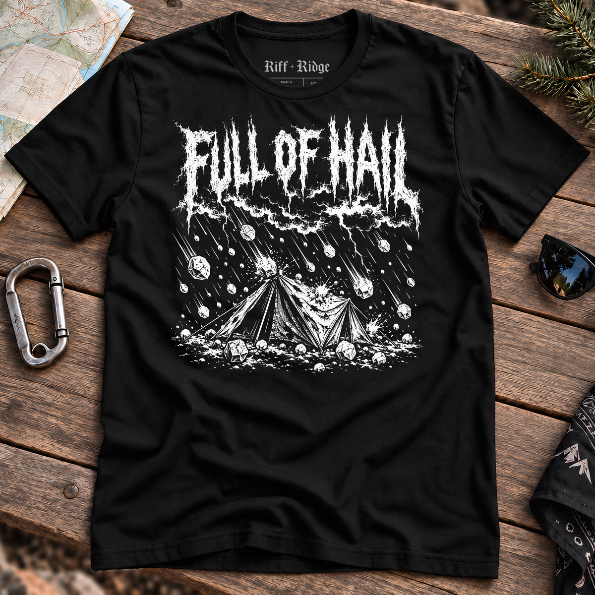 Full of Hail Tee, product mockup