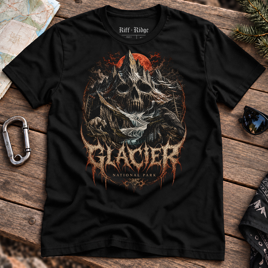 Glacier Going to the Skull Tee, product mockup