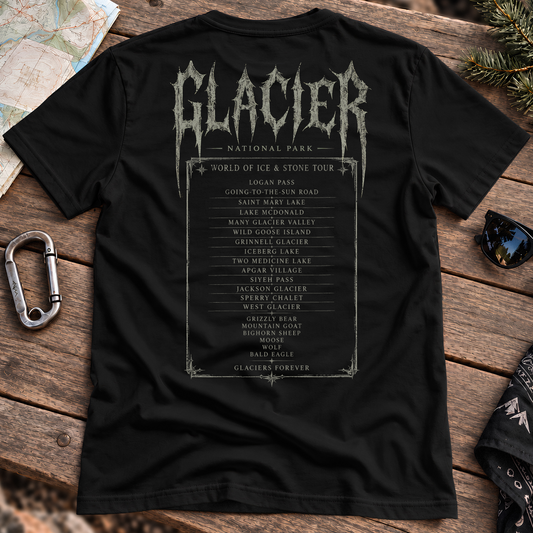 Glacier World Tour Tee, back view