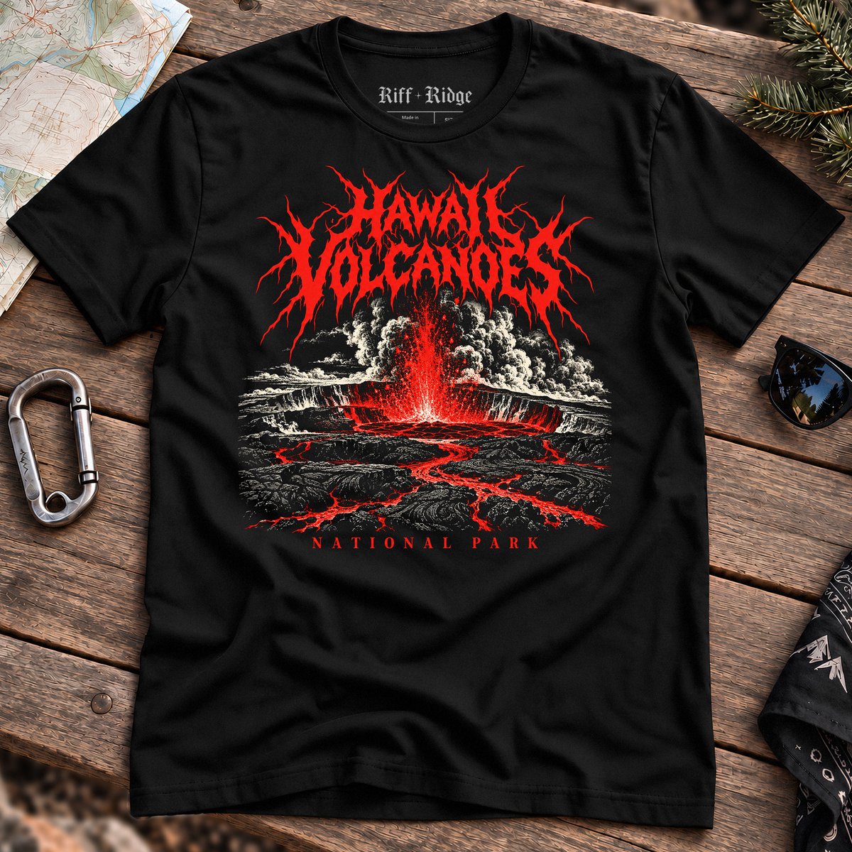 Hawaiʻi Volcanoes Lava Pit Tee, product mockup