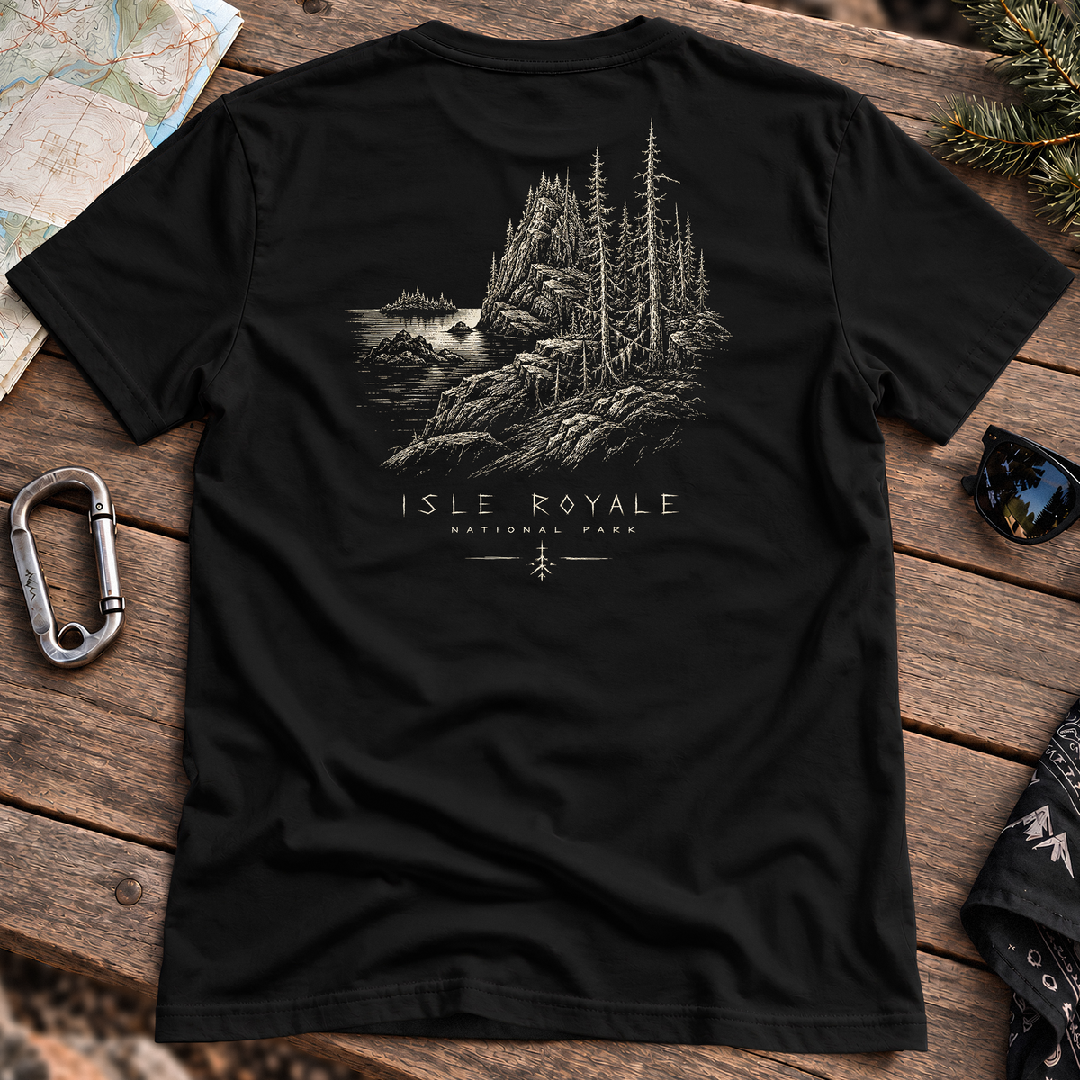 Isle Royale Darkwater Tee, back view