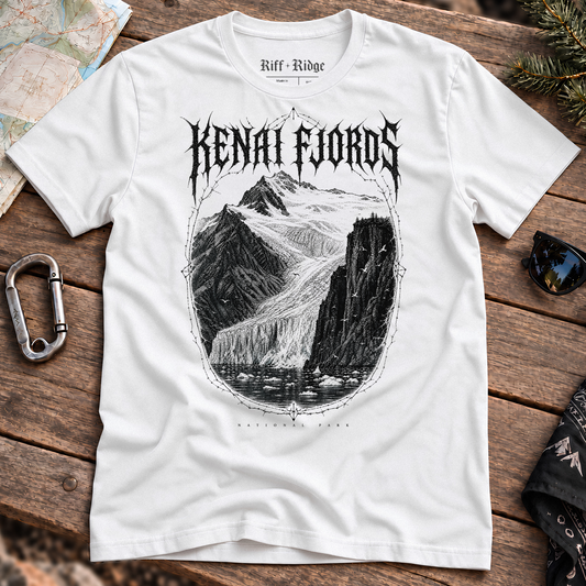 Kenai Fjords Icefall Tee, product mockup