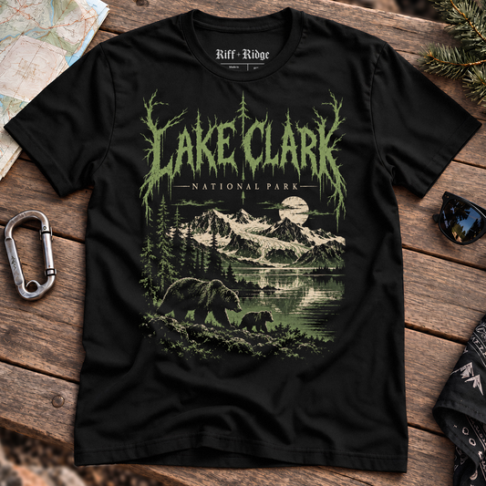The Lake Clark Grizzlyfell Tee