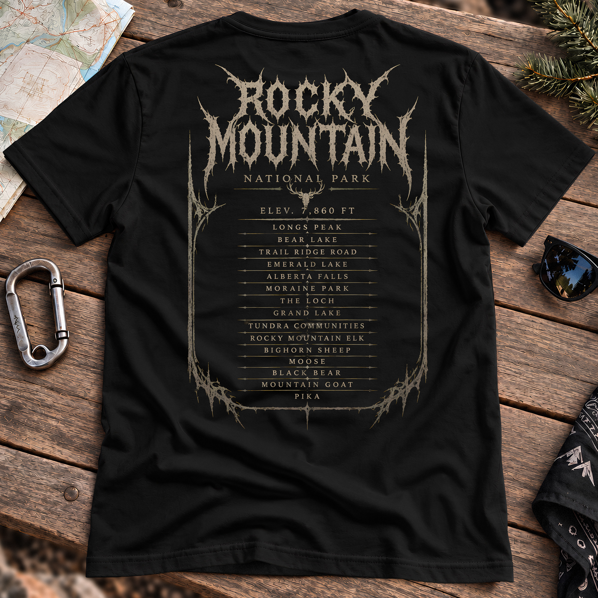 Rocky Mountain World Tour Tee, back view