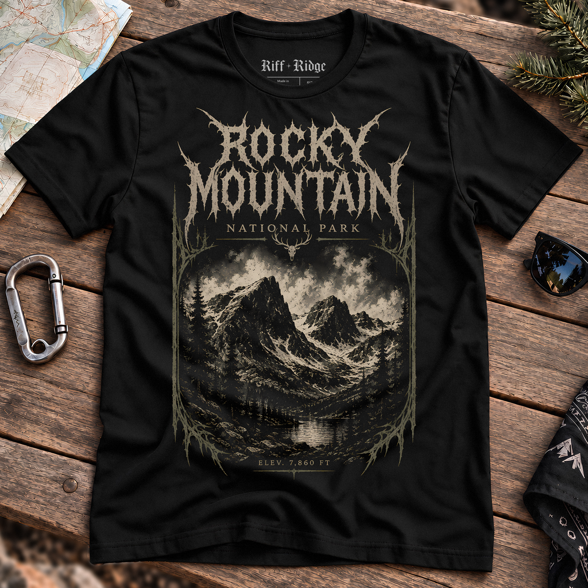 Rocky Mountain World Tour Tee, front view