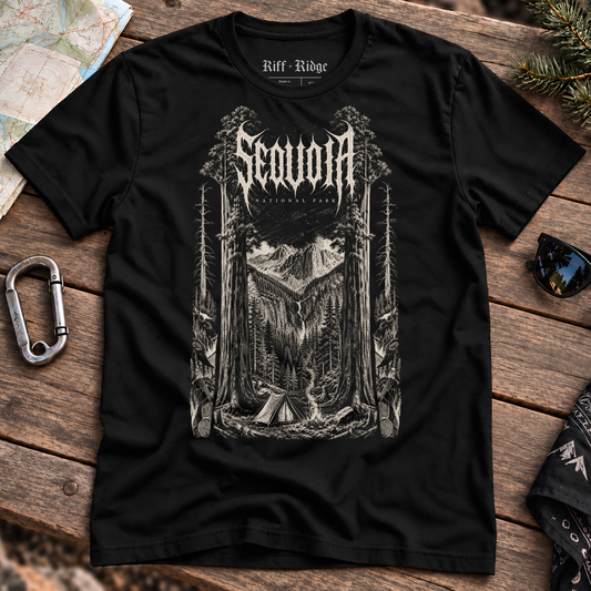Sequoia Darkwood Tee, product mockup