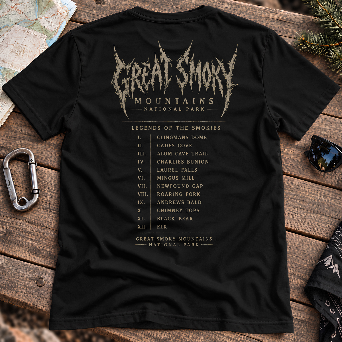 Great Smoky Mountain World Tour Tee, back view