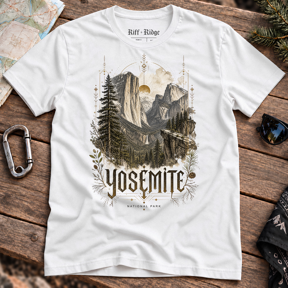 Yosemite Valley Light Tee, product mockup