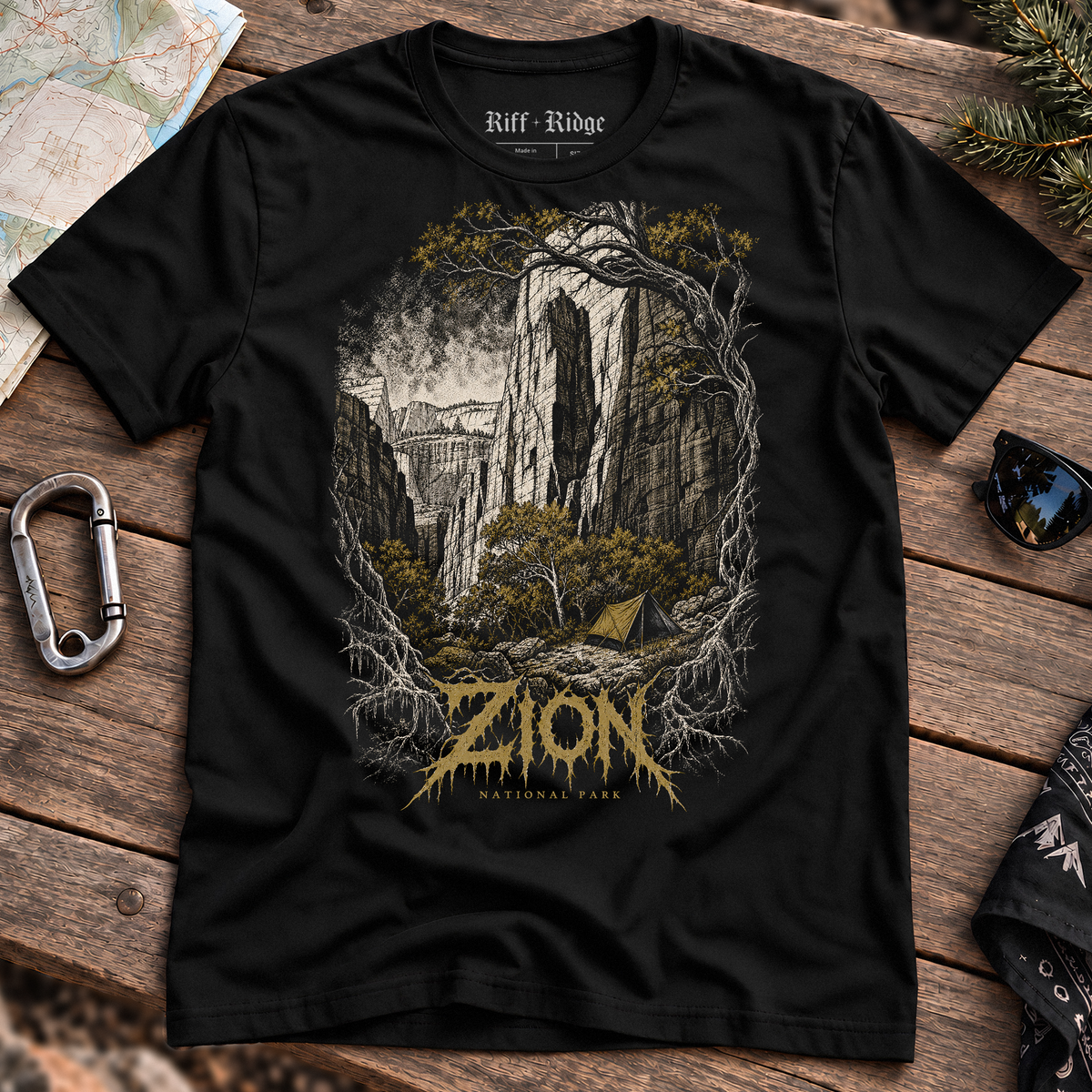 Zion Graven Ridge Tee, product mockup