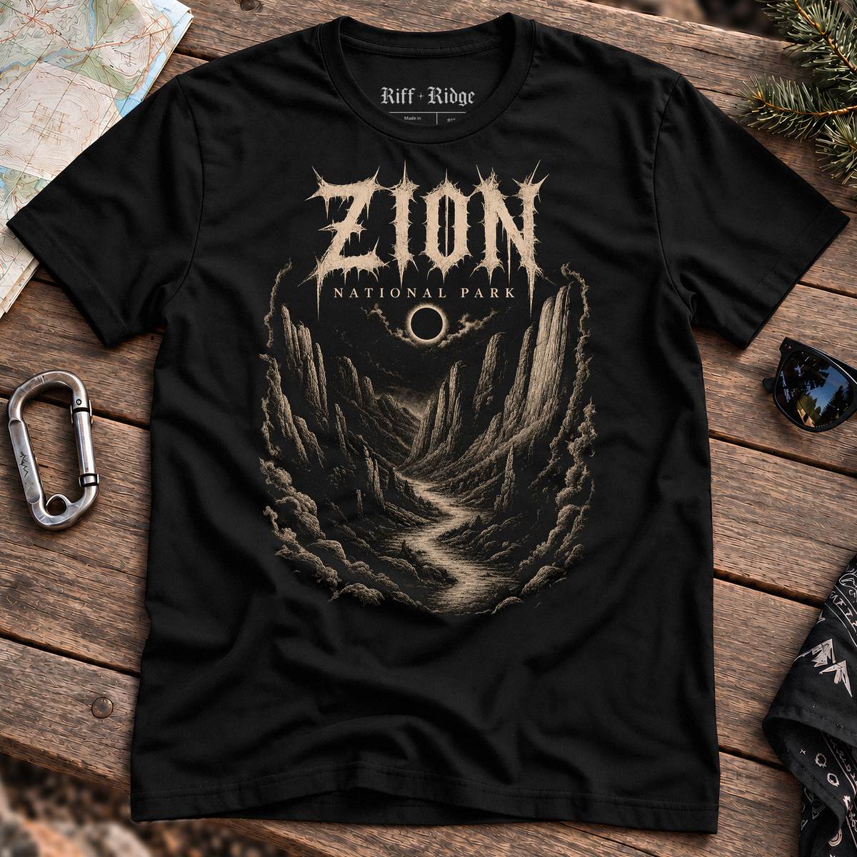 Zion Total Eclipse Tee, product mockup